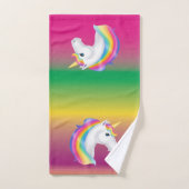Regenbogenunicorn-Tuch-Set Badhandtuch Set (Handtuch)