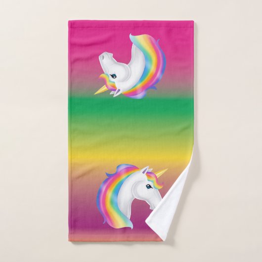 Regenbogenunicorn-Tuch-Set Badhandtuch Set (Handtuch)