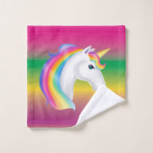 Regenbogenunicorn-Tuch-Set Badhandtuch Set (Waschlappen)