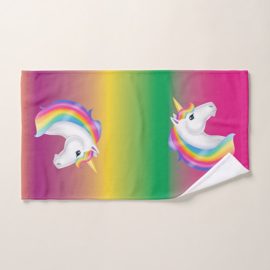 Regenbogenunicorn-Tuch-Set Badhandtuch Set (Handtuch)