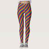 Regenbogenverlauf gestreift leggings (Vorderseite)