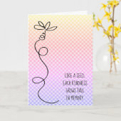 Regenbogenverlauf Kontrollmuster danke Karte (Gelbe Blume)