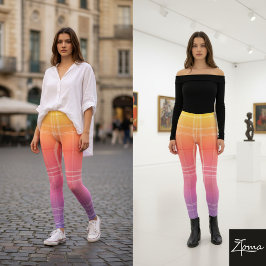 Regenbogenverlauf modernes Karo Tartan Muster Leggings