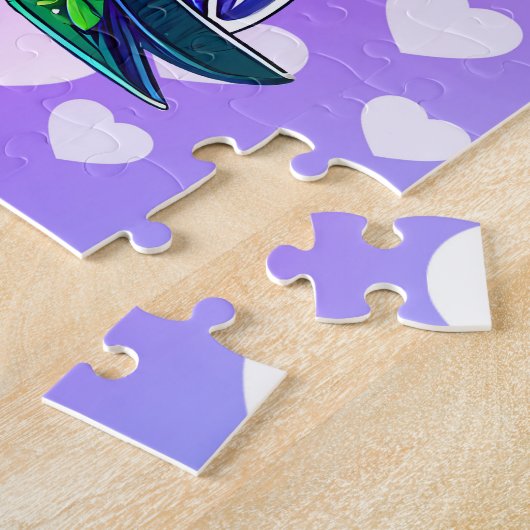 Regenbogenvogel & Herz Puzzle (Seite)
