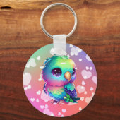 Regenbogenvogel & Herz Schlüsselanhänger (Vorderseite)