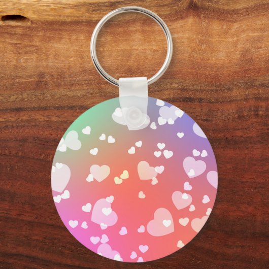 Regenbogenvogel & Herz Schlüsselanhänger (Rückseite)