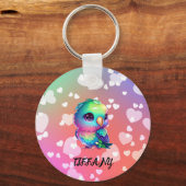 Regenbogenvogel & Herz Schlüsselanhänger (Vorderseite)