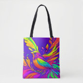Regenbogenvogel im Cartoon Land Tasche (Vorderseite)