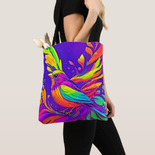 Regenbogenvogel im Cartoon Land Tasche