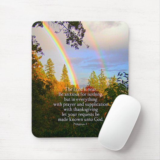 Regenbogenwald Christliche Schrift Bibel Verse Mousepad (Mit Mouse)