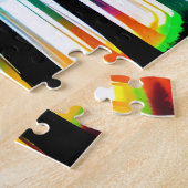 Regenbogenwald mit Silhouette Puzzle (Seite)
