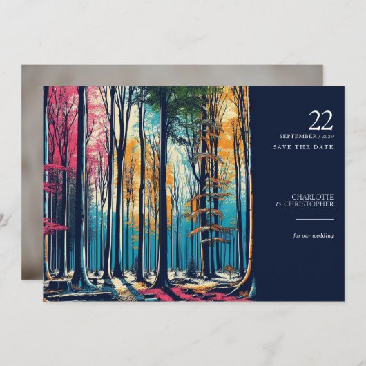 Regenbogenwald Save The Date (Vorne/Hinten)