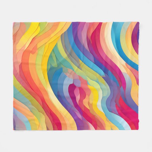 Regenbogenwälder Fleecedecke (Vorderseite (Horizontal))