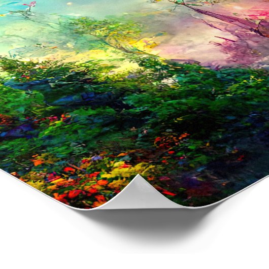 Regenbogenwälder Gelobtes Land Poster (Ecke)