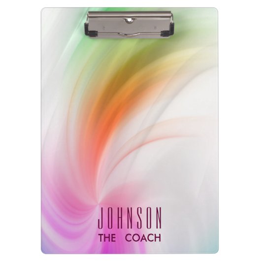 Regenbogenwälder Gestalt der Sternexplosion Klemmbrett (Vorderseite)