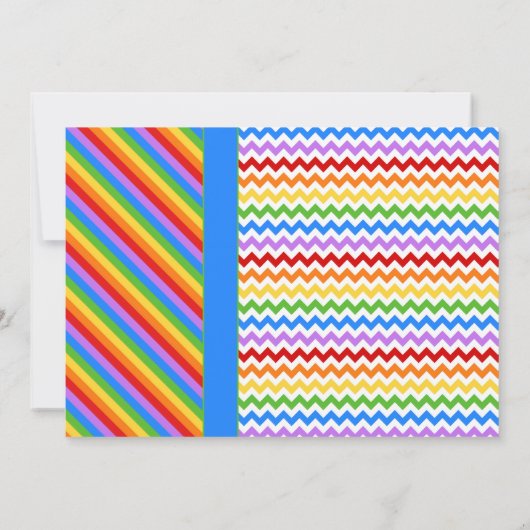 Regenbogenwalze Skate Party Einladung (Rückseite)