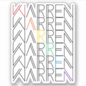 Regenbogenwarentexte Aufkleber (Vorderseite)