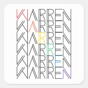 Regenbogenwarentexte Quadratischer Aufkleber