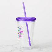 Regenbogenwatercolor-Schulkrankenschwester Acryltrinkbecher (Links)