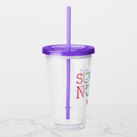 Regenbogenwatercolor-Schulkrankenschwester Acryltrinkbecher (Rechts)