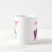 RegenbogenWatercolorunicorn-hübsches Kaffeetasse (Mittel)