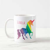 RegenbogenWatercolorunicorn-hübsches Kaffeetasse (Links)
