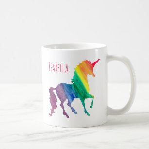 RegenbogenWatercolorunicorn-hübsches Kaffeetasse