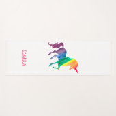 RegenbogenWatercolorunicorn-Silhouette Yogamatte (Vorderseite (Horizontal))