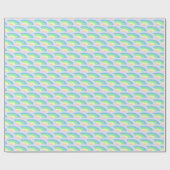 Regenbogenwaves Pastel Geschenkpapier (Flach)