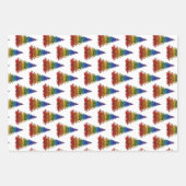 Regenbogenweihnachtsbaum Geschenkpapier Set (Vorderseite 3)