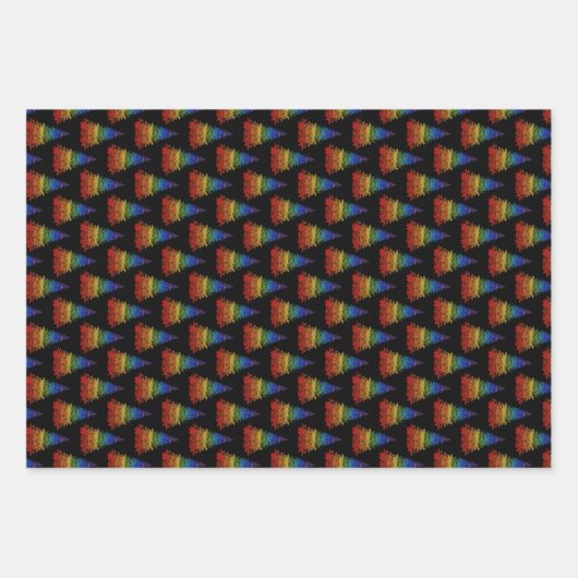 Regenbogenweihnachtsbaum Geschenkpapier Set (Vorderseite 2)