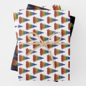 Regenbogenweihnachtsbaum Geschenkpapier Set (Beispiel)