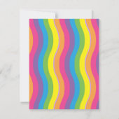 Regenbogenwelle Einladung (Rückseite)