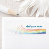 Regenbogenwelle mit Name in blau (Insitu)