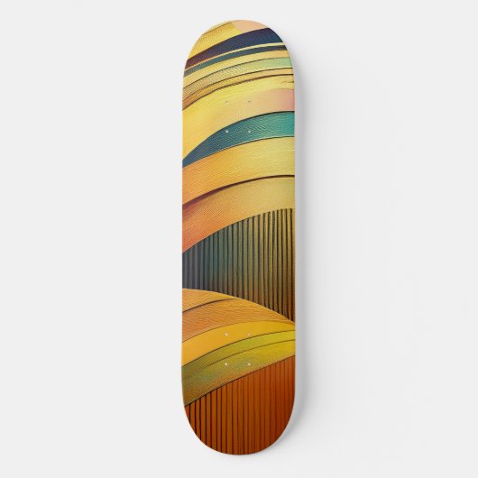 Regenbogenwelle Skateboard (Vorderseite)
