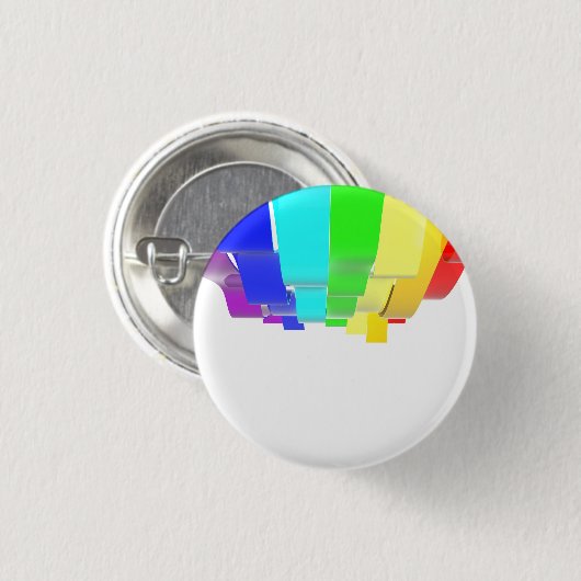 Regenbogenwellen Button (Vorne & Hinten)
