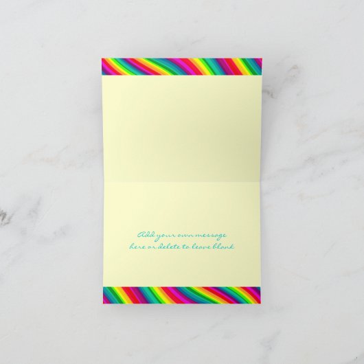 Regenbogenwellen Danke, Karte A2 (Innenseite)