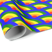 Regenbogenwellen Direkte Farben Geschenkpapier (Rolleneckpunkt)