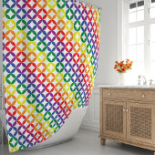 Regenbogenwellen Duschvorhang