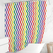 Regenbogenwellen Duschvorhang