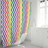 Regenbogenwellen Duschvorhang