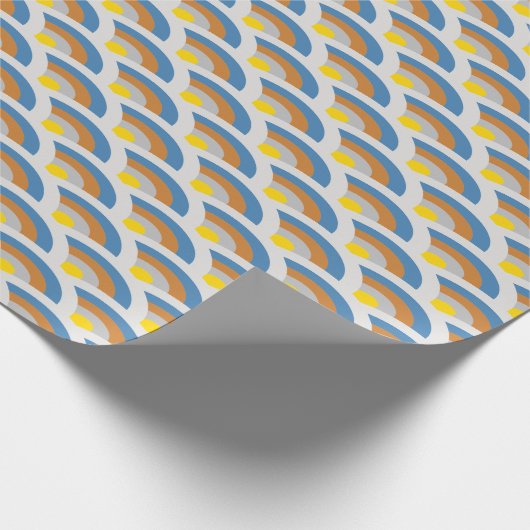 Regenbogenwellen Geschenkpapier (Ecke)