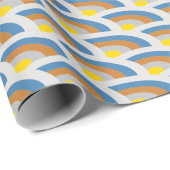 Regenbogenwellen Geschenkpapier (Rolleneckpunkt)