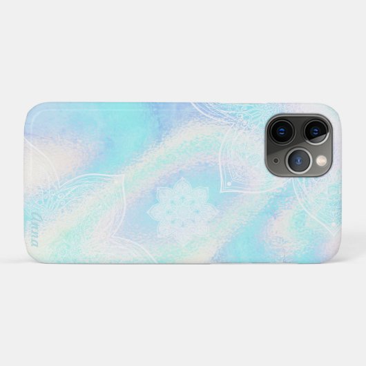 *~* Regenbogenwellen Holografische Mandalas Case-Mate iPhone Hülle (Rückseite (Horizontal))