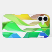Regenbogenwellen iPhone Hülle (Rückseite (Horizontal))