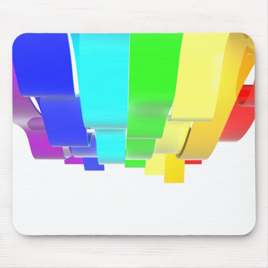 Regenbogenwellen Mousepad (Vorne)