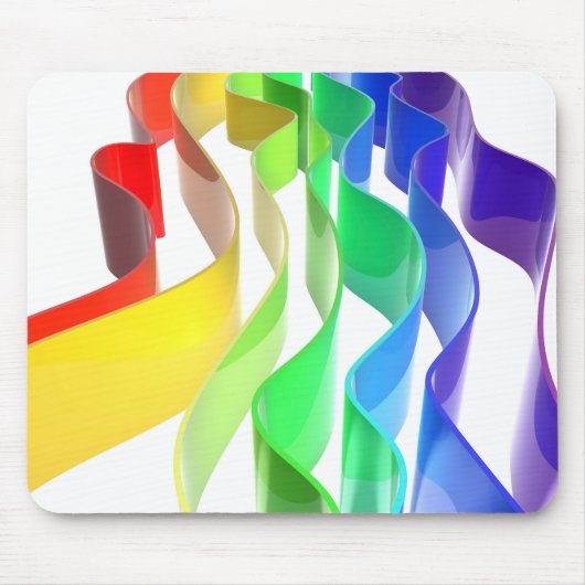 Regenbogenwellen Mousepad (Vorne)