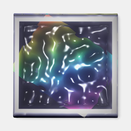 Regenbogenwelle's Säure Flüssig-Post-it-Notiz Magnet (Vorne)