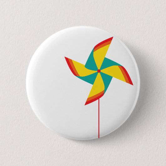 Regenbogenwindrad Button (Vorderseite)