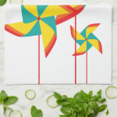 Regenbogenwindrad Handtuch (Gefaltet)